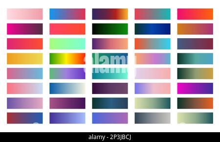 Gradients, colorful set, vector palette. Gradient, collection for interface, wallpaper Stock Vector