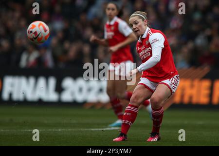 Kim Little of Arsenal Women plays the ball during the FA Women's League Cup Final between Arsenal and Chelsea at Selhurst Park, London on Sunday 5th March 2023. (Photo: Tom West | MI News) Stock Photo