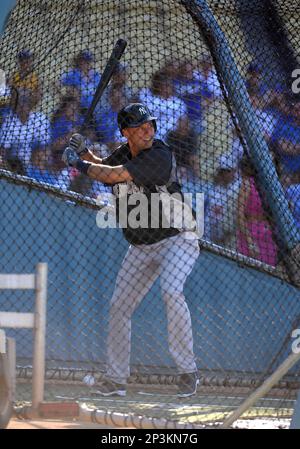 New York Yankees shortstop Derek Jeter (2) leaves the batting cage after  taking batting practice prior to the game against the Baltimore Orioles at  Oriole Park at Camden Yards in Baltimore, MD