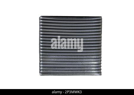 Metal grating in the door for air ventilation, isolated on a white background Stock Photo