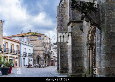 Noia, Galicia, March 1, 2023. Street in the city of Noia, in Galicia, Spain. Stock Photo