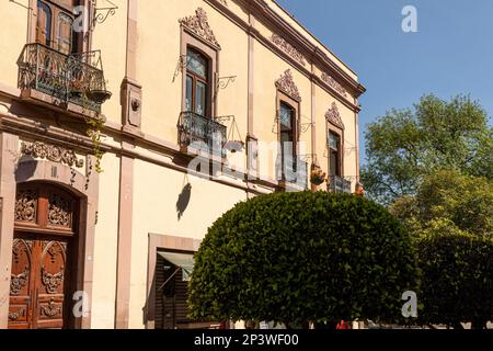 Balconies of Queretaro, Mexico Stock Photo