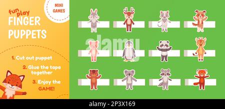 Zoo animal finger puppets 2024 printable