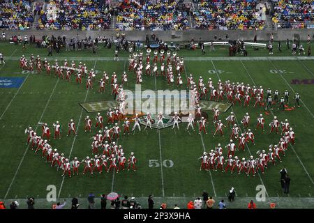 The FAMU marching band performs during the Florida Classic at the Citrus  Bowl in Orlando, Fla., as Florida A&M plays host to Bethune-Cookman on  Saturday, Nov. 22, 2014. (Photo by Stephen M.