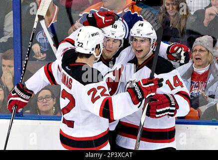 New Jersey Devils center Adam Henrique (14) during the NHL game between the New  Jersey Devils and the Carolina Hurricanes at the PNC Arena Stock Photo -  Alamy