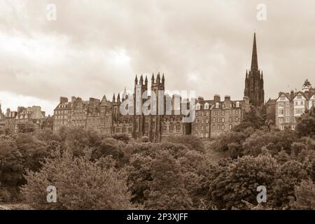 EDINBURGH, SCOTLAND, EUROPE - New College building, University of Edinburgh. Stock Photo