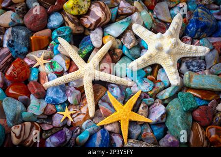 Stones And Starfish Still Life Stock Photo