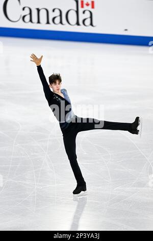 Aleksa RAKIC (CAN), during Junior Men Free Skating, at the ISU World ...