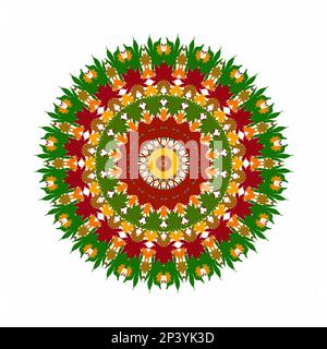 Luxury ornamental mandala for Henna, Mehndi, tattoo, decoration, Decorative ornament in ethnic oriental style, Template for textiles, curtains, clothe Stock Photo