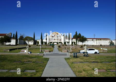 Long Beach, California, USA 2nd March 2023 Forest Lawn Long Beach Memorial Park Cemetery on March 2, 2023 in Long Beach, California, USA. Photo by Barry King/Alamy Stock Photo Stock Photo