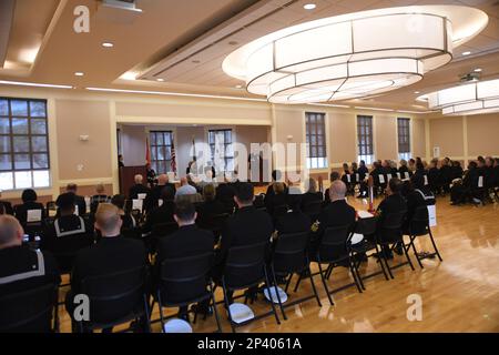 Navy Reserve, Navy Medicine Readiness Training Command Camp Lejeune hosted a Change of Command on January 20, 2023.  Captain Rebecca Zornado relieved Captain Sherma Saif of command in a ceremony aboard Marine Corpse Base Camp Lejeune. Stock Photo