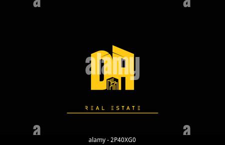Real Estate letters Initials Monogram logo DA , AD Stock Vector