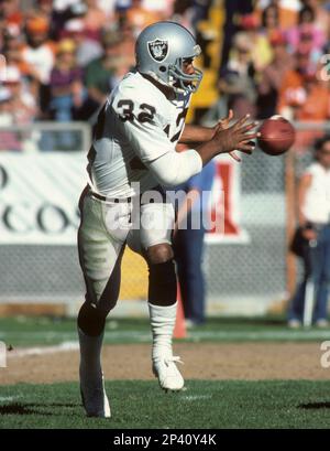 L.A. Raiders' Marcus Allen is seen in action, 1983. (AP Photo