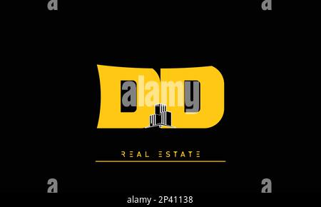 Real Estate letters Initials Monogram logo DD Stock Vector