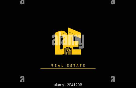 Real Estate letters Initials Monogram logo DE , ED Stock Vector
