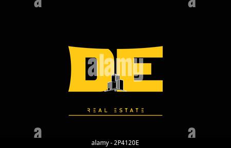 Real Estate letters Initials Monogram logo DE , ED Stock Vector