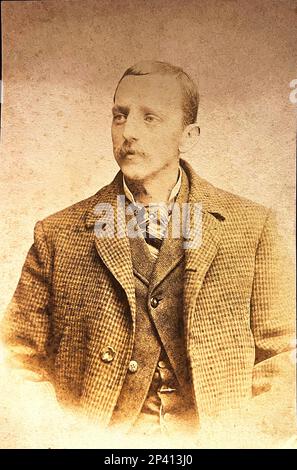 18th century vintage photographic studio portrait of a young gentleman Stock Photo