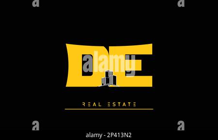 Real Estate letters Initials Monogram logo DE , ED Stock Vector