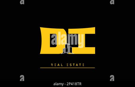 Real Estate letters Initials Monogram logo DI , ID Stock Vector