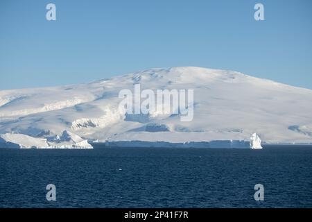 Antarctica, Amundsen Sea, Siple Island. Large iceberg with Mount Siple