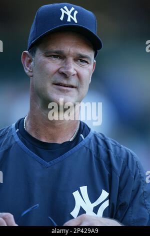 Jorge Posada of the New York Yankees during batting practice before game  against the Los Angeles Angels of Anaheim at Angel Stadium in Anaheim,  Calif Stock Photo - Alamy