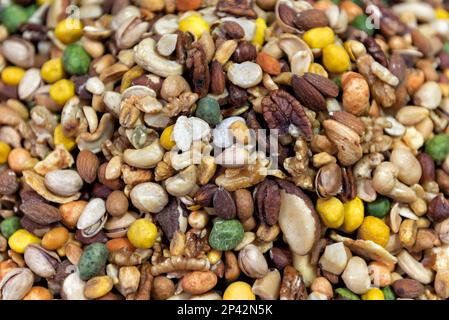 Salted mixed nuts Stock Photo
