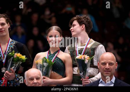 Vasilisa Kaganovskaya and Valery Angelopol attend the Award ceremony of