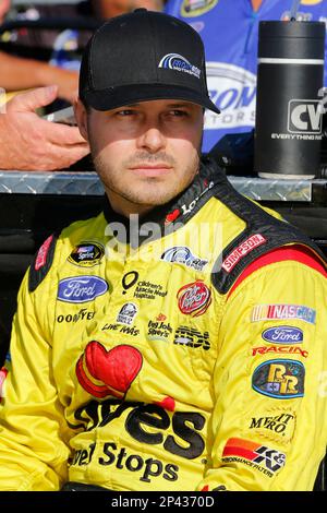 David Gilliland during qualifying for the NASCAR Brickyard 400 auto ...