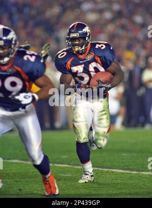 NFL FILE: Terrell Davis of the Denver Broncos during Super Bowl