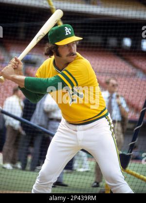 Pitcher Jim Catfish Hunter of the Oakland Athletics pitches