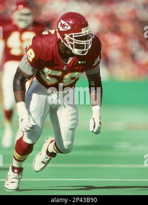 Derrick Thomas (58) Kansas City Chiefs. (Photo by Cliff Welch/Icon  Sportswire) (Icon Sportswire via AP Images Stock Photo - Alamy