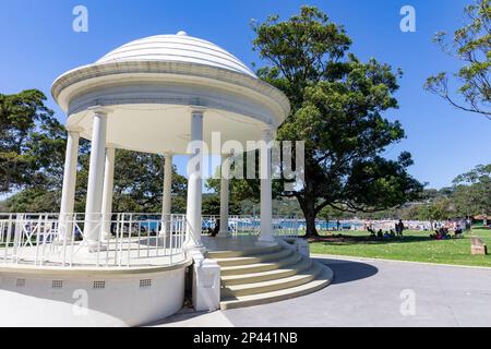 Rotunda at Balmoral Beach Sydney, built in 1930, hosts bands and weddings, Sydney,NSW,Australia Stock Photo