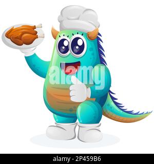 https://l450v.alamy.com/450v/2p459b6/cute-blue-monster-chef-serving-food-perfect-for-kids-small-business-or-e-commerce-merchandise-and-sticker-banner-promotion-blog-or-vlog-channel-2p459b6.jpg