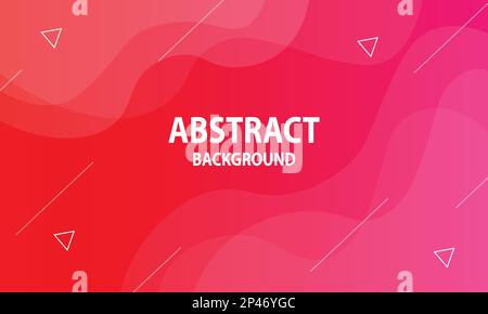 Colorful geometric background. Liquid color background design. Fluid shapes composition. Red and pink colour Stock Vector