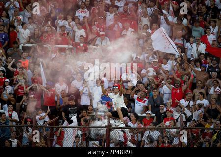 Buenos Aires, Argentina. 05th Mar, 2023. Huracan Fans seen during a match between Huracan and San Lorenzo as part of Liga Profesional de Futbol 2023 at Tomas Duco Stadium. (Final score: Huracan 1 - 1 San Lorenzo Credit: SOPA Images Limited/Alamy Live News Stock Photo