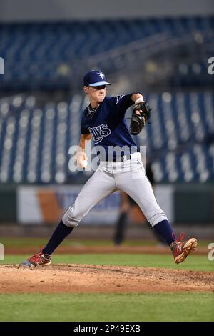 Brady Singer (7) of Tavares High School in Leesburg, Florida