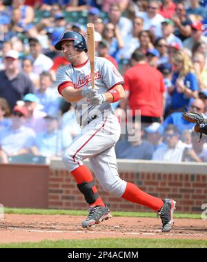 Cubs center fielder Corey Patterson hits against the Red Sox. The Chicago  Cubs defeated the Boston Red Sox 7-6 at Wrigley Field in Chicago, Il, June  11, 2005. (UPI Photo/Mark Cowan Stock