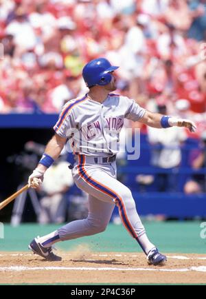 New York Mets coach Howard Johnson enjoys watching a three run lead over  the St. Louis Cardinals in the fourth inning at Busch Stadium in St. Louis  on April 18, 2010. St.