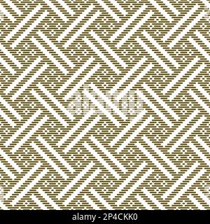 Seamless pattern based on Japanese traditiolal craft kogin .Lines . Stock Vector