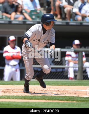 CHICAGO, IL - JUNE 20: Chicago White Sox designated hitter Eloy Jimenez  (74) bats during an MLB game against the Texas Rangers on June 20, 2023 at  Guaranteed Rate Field in Chicago