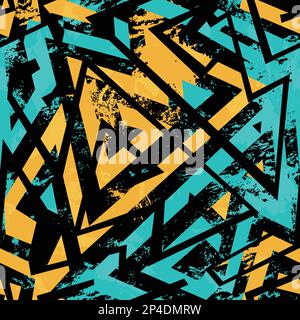 urban seamless pattern with grunge effect Stock Vector