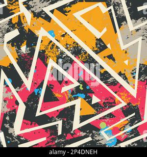 multicolor graffiti seamless pattern Stock Vector