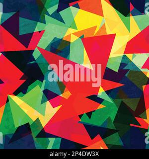 bright maze seamless pattern with grunge effect Stock Vector