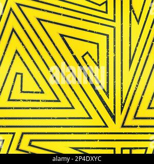 yellow spiral seamless pattern Stock Vector