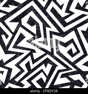 white maze seamless pattern with grunge effect Stock Vector