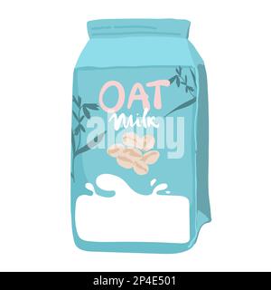 oat milk , icon cartoon vector. Vegetable milk. Vegetarian drink. Stock Vector