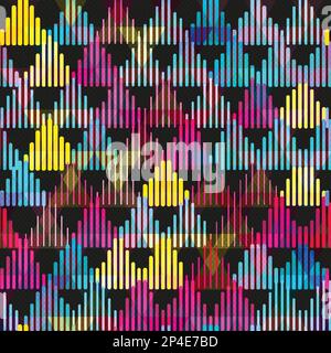 Colorful triangle seamless pattern. Geometric shapes abstract background. Stock Vector