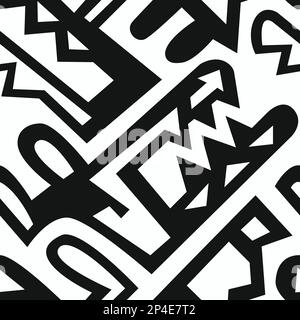 Monochrome african. Seamless pattern. Stock Vector