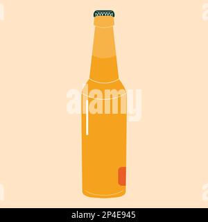 bottle of beer, beer bottle isolated on white, bottle of beer isolated Stock Vector