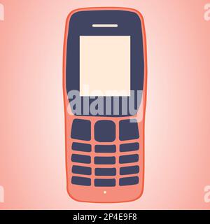 mobile phone icon, mobile phone with screen, illustration of a phone Stock Vector
